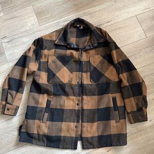 HM plaid oversized shacket